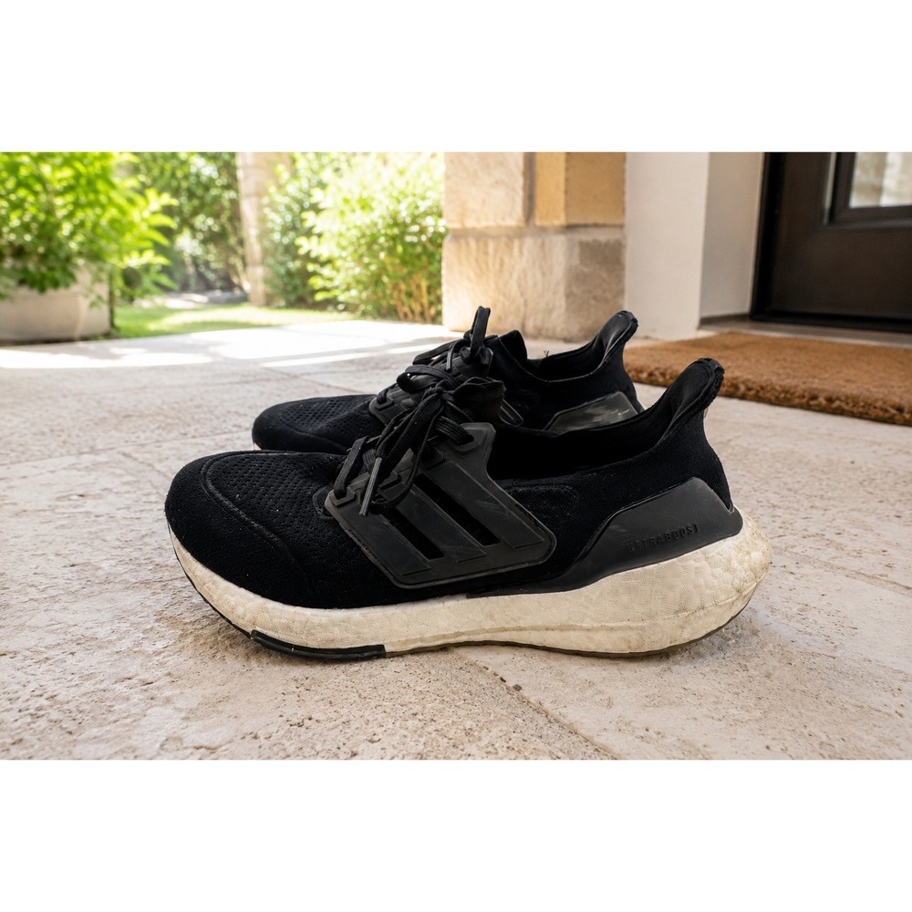 Adidas Ultraboost 21 Womens Running Shoes Black White FY0402 Size 7